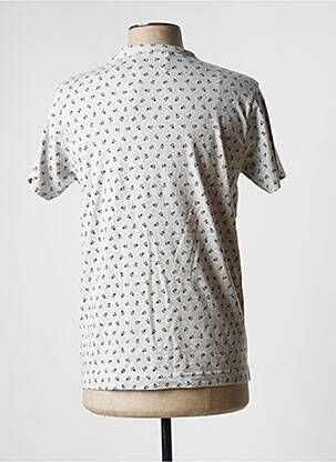 T-shirt tissage chiné manches courtes gris BLOTTER ATELIER homme