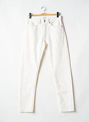 Pantalon slim fermeture zippée sous rabat boutonné taille normale blanc CLOSED homme
