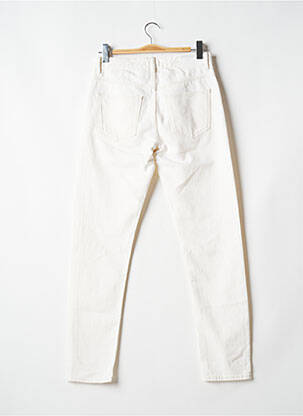 Pantalon slim fermeture zippée sous rabat boutonné taille normale blanc CLOSED homme