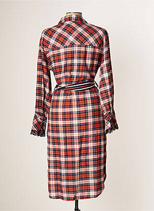 Robe mi-longue manches longues manches longues rouge STELLA FOREST femme