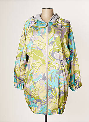 Coupe-vent poches a capuche vert DIXIE femme