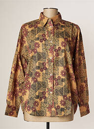 Chemisier imprimé fleurs manches longues marron MAISON HOTEL femme
