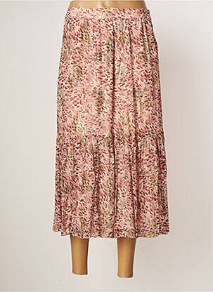 Jupe mi-longue coupe évasée rose MAISON HOTEL femme