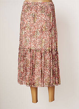 Jupe mi-longue coupe évasée rose MAISON HOTEL femme