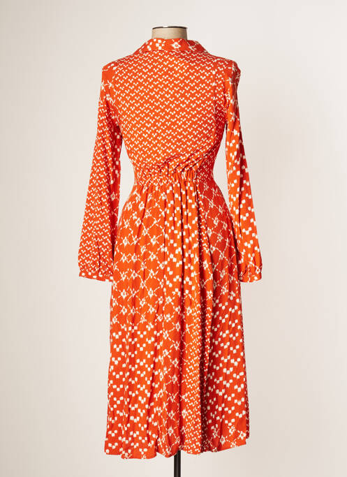 Robe mi-longue orange STELLA FOREST pour femme