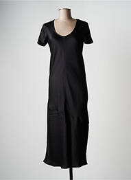 Robe longue manches courtes manches courtes noir IKKS femme