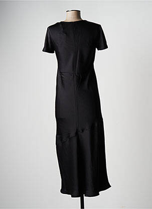 Robe longue manches courtes manches courtes noir IKKS femme