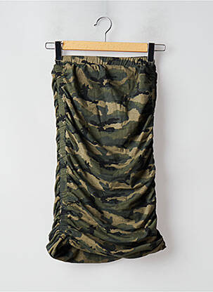 Jupe mi-longue taille haute vert IKKS femme