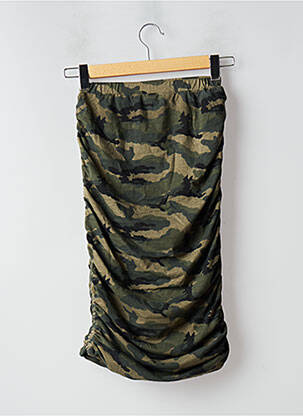 Jupe mi-longue taille haute vert IKKS femme
