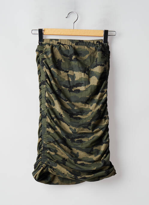 Jupe mi-longue taille haute vert IKKS femme