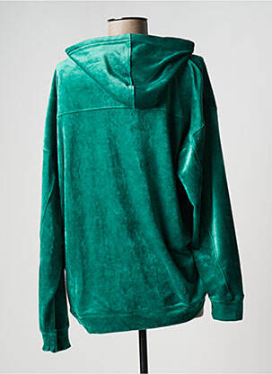 Sweat-shirt à capuche col v manches longues vert BANANA MOON femme