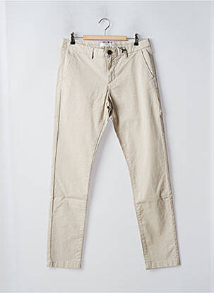 Pantalon chino taille basse taille basse beige IKKS femme