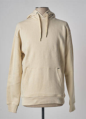 Sweat-shirt à capuche manches longues manches longues beige IKKS homme