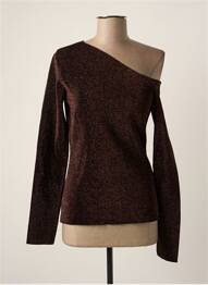 Pull marron DEUX. BY ELINE DE MUNCK femme