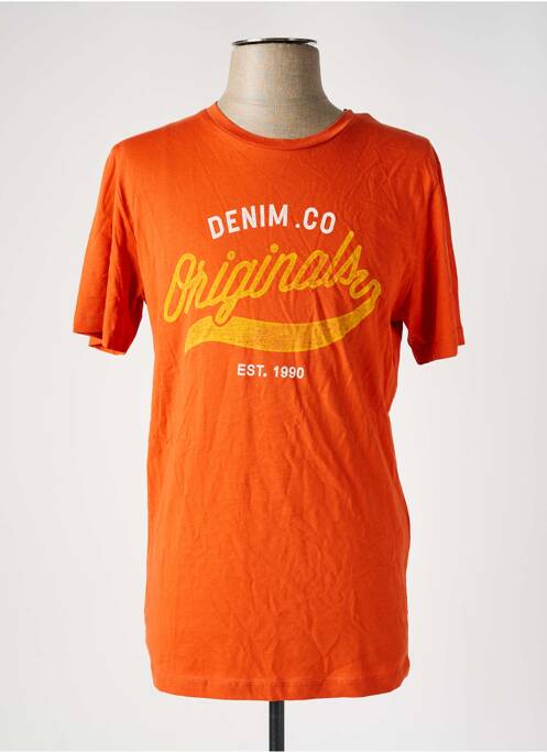 T-shirt orange JACK & JONES pour homme