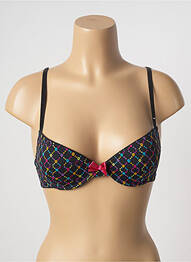 Soutien-gorge effet matière satinée haut soutien-gorge push-up noir INFLUX femme