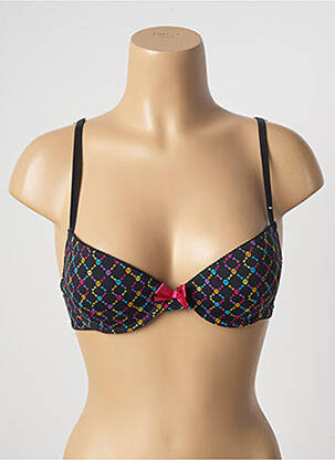 Soutien-gorge effet matière satinée haut soutien-gorge push-up noir INFLUX femme