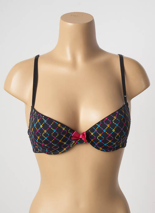 Soutien-gorge effet matière satinée haut soutien-gorge push-up noir INFLUX femme