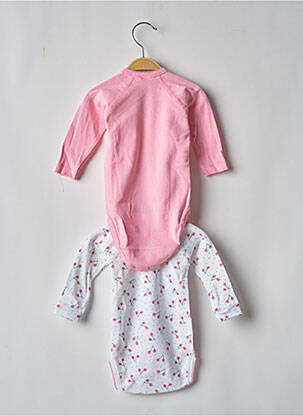 Body lingerie fermeture pressionnée à l'entrejambe rose MOTS D'ENFANTS fille