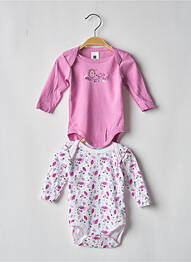 Body lingerie col bateau rose TISSAÏA fille