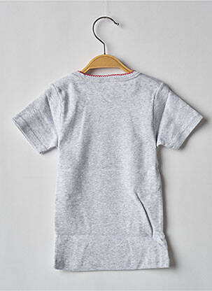 T-shirt stretch manches courtes gris TISSAÏA fille