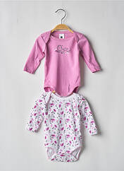 Body lingerie rose TISSAÏA pour fille seconde vue