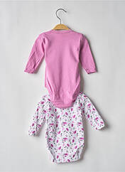 Body lingerie rose TISSAÏA pour fille seconde vue