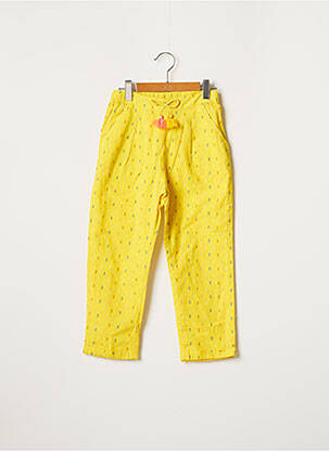 Pantalon droit coupe droite taille élastique jaune CATIMINI fille