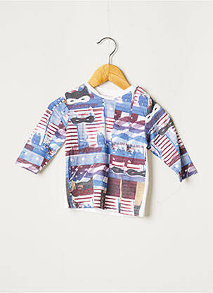 T-shirt manches longues manches longues bleu 3 POMMES garçon