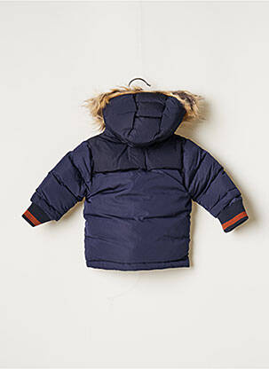 Doudoune finition intérieure fourrure synthétique a capuche bleu ABSORBA garçon