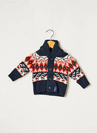 Gilet manches longues fermeture boutonnée sur le devant bleu 3 POMMES garcon