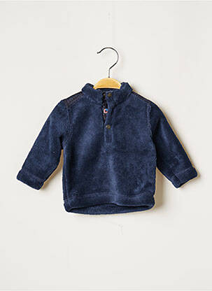Pull coupe droite manches longues bleu 3 POMMES garçon