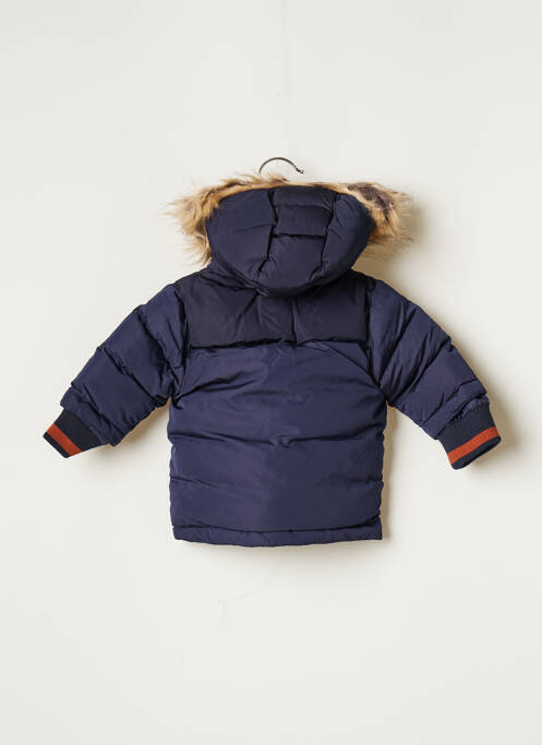 Doudoune finition intérieure fourrure synthétique a capuche bleu ABSORBA garcon