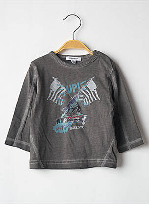 T-shirt manches longues manches longues gris 3 POMMES garçon