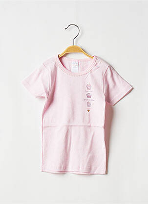 T-shirt coupe cintrée manches courtes rose ABSORBA fille