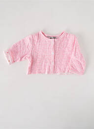 Gilet manches longues col rond rose ABSORBA fille