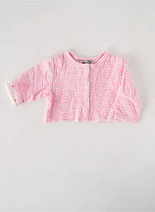 Gilet manches longues col rond rose ABSORBA fille