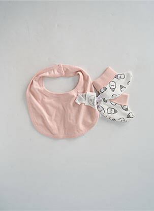 Bavoir imprimé fantaisie rose ABSORBA fille