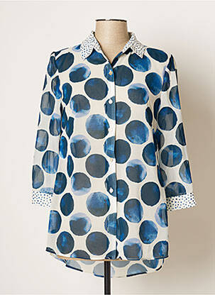 Chemisier coupe fluide manches longues bleu ARGGIDO femme