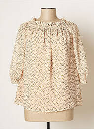 Top coupe fluide manches longues beige ARGGIDO femme