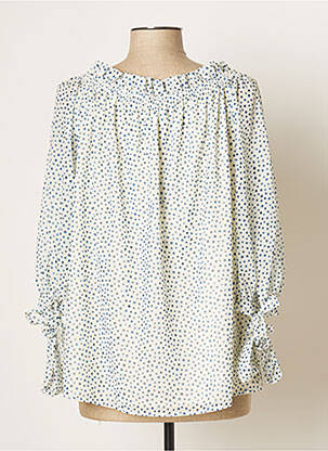 Top tissage crêpe manches longues bleu ARGGIDO femme