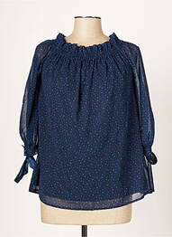 Top coupe fluide manches longues bleu ARGGIDO femme