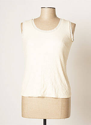 Top coupe cintrée sans manche beige ARGGIDO femme