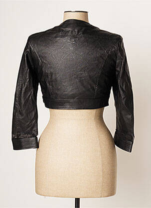 Veste simili cuir coupe cintrée noir EDAS femme