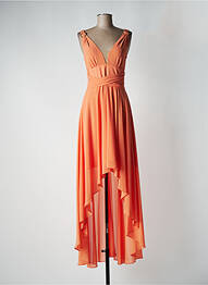 Robe longue coupe évasée sans manche orange EDAS femme
