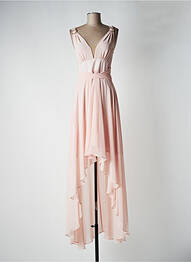 Robe longue coupe évasée sans manche rose EDAS femme
