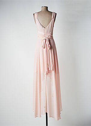 Robe longue coupe évasée sans manche rose EDAS femme