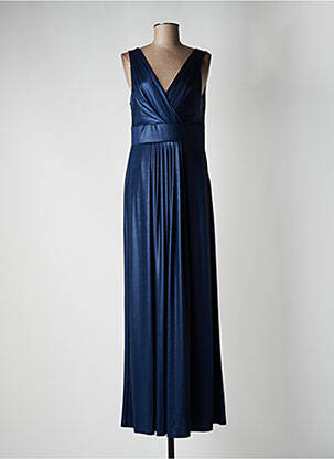 Robe longue sans manche sans manche bleu EDAS femme