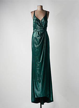 Robe longue sans manche sans manche vert FASHION NEW YORK femme