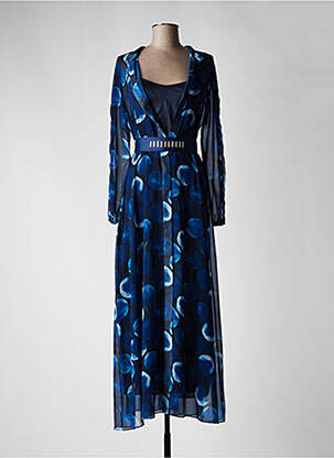 Robe longue manches longues manches longues bleu ARGGIDO femme